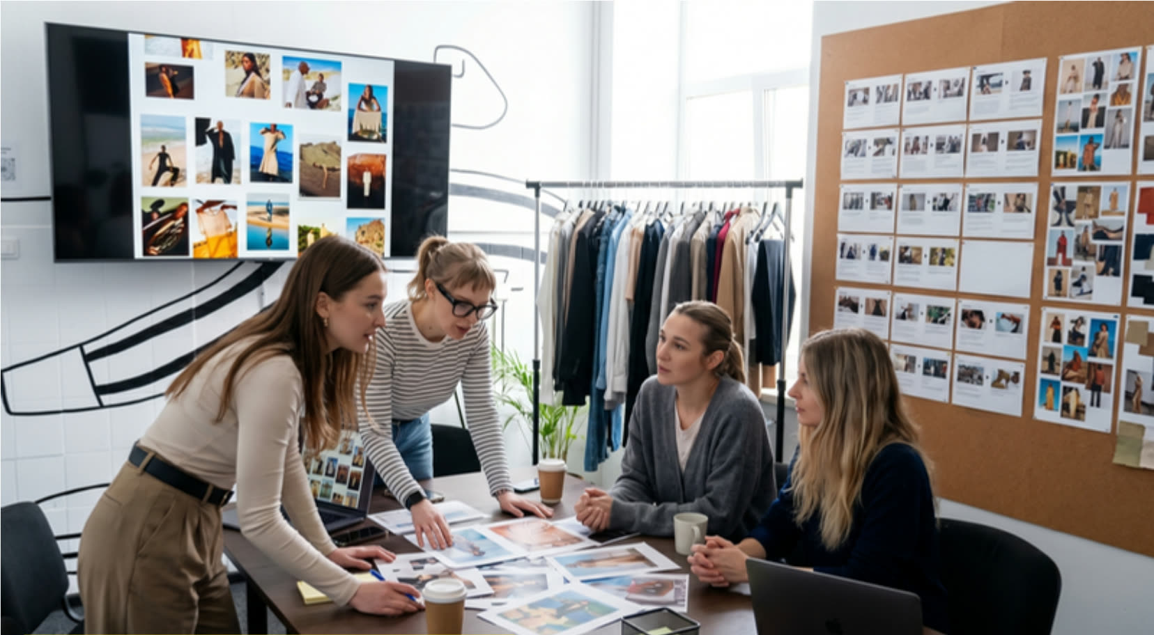 gopackshot in-house styling team planning a look