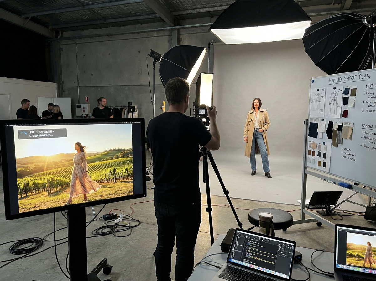 Combined photo and video production